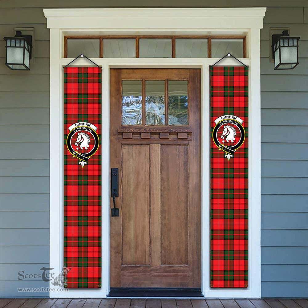 ScotsTee Shop Scottish Dunbar Modern Tartan Front Porch Sign Set, Hanging Banner Set