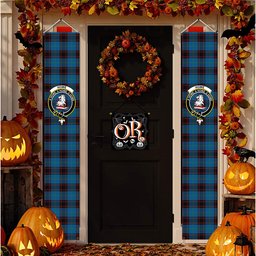 ScotsTee Shop Scottish Home Clans Originaux Tartan Front Porch Sign Set, Hanging Banner Set