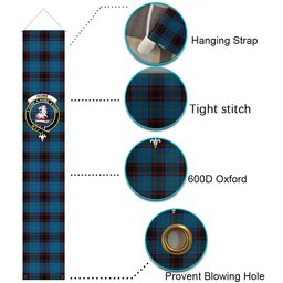 ScotsTee Shop Scottish Home Clans Originaux Tartan Front Porch Sign Set, Hanging Banner Set