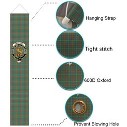 ScotsTee Shop Scottish MacIntosh Hunting Ancient Tartan Front Porch Sign Set, Hanging Banner Set