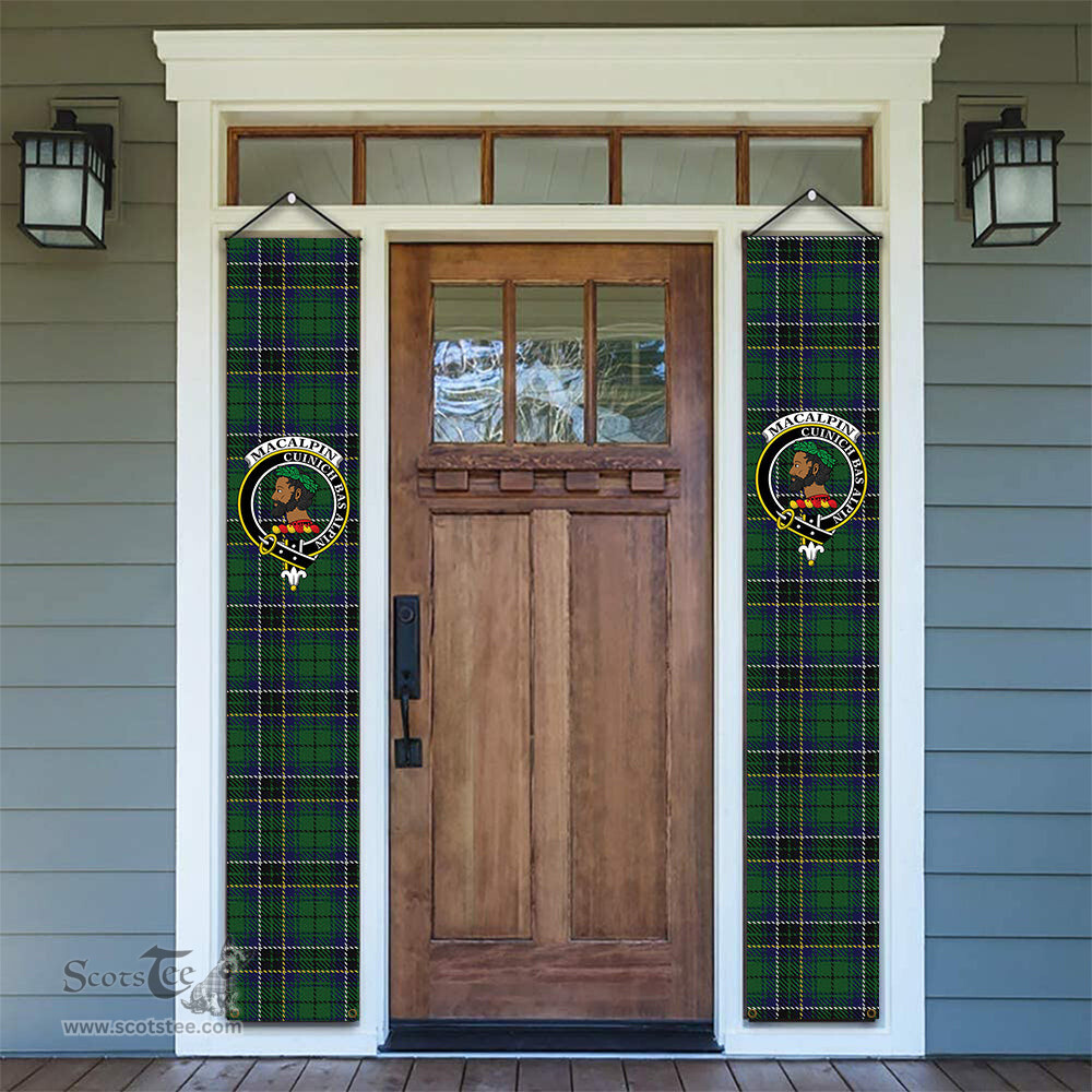 ScotsTee Shop Scottish MacAlpine 1906 Tartan Front Porch Sign Set, Hanging Banner Set