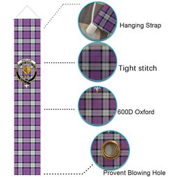 ScotsTee Shop Scottish Sinclair Dress (Dance) Ancient Clan Tartan Front Porch Sign Set, Hanging Banner Set
