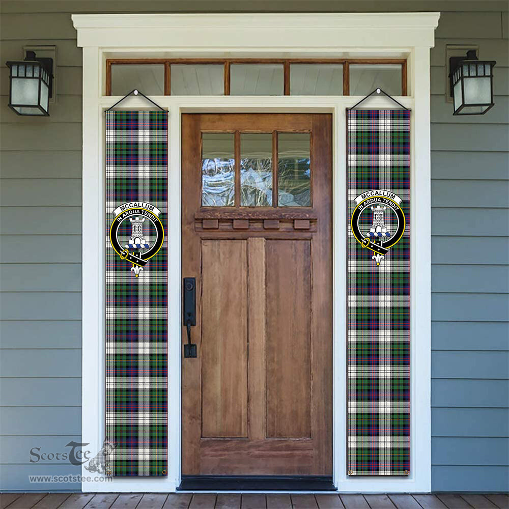 ScotsTee Shop Scottish McCallum Dress Modern Tartan Front Porch Sign Set, Hanging Banner Set