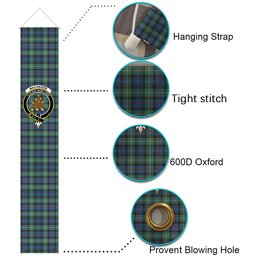 ScotsTee Shop Scottish MacKenzie Ancient Tartan Front Porch Sign Set, Hanging Banner Set
