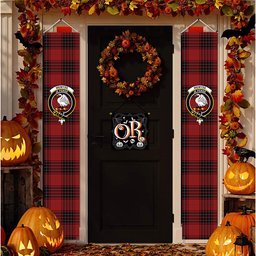 ScotsTee Shop Scottish Wemyss Tartan Front Porch Sign Set, Hanging Banner Set