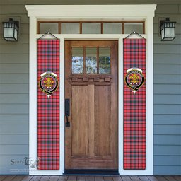 ScotsTee Shop Scottish Udny Tartan Front Porch Sign Set, Hanging Banner Set