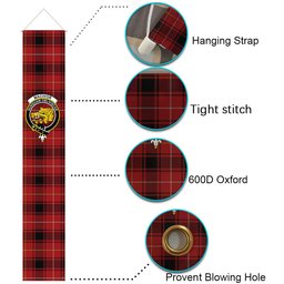 ScotsTee Shop Scottish MacIvor Modern Tartan Front Porch Sign Set, Hanging Banner Set