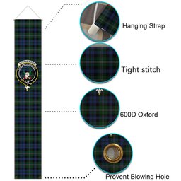 ScotsTee Shop Scottish Stephenson Hunting Tartan Front Porch Sign Set, Hanging Banner Set