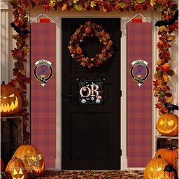 ScotsTee Shop Scottish Stirling of Keir Ancient Tartan Front Porch Sign Set, Hanging Banner Set