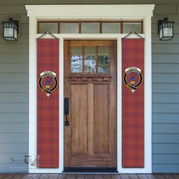 ScotsTee Shop Scottish Stirling of Keir Ancient Tartan Front Porch Sign Set, Hanging Banner Set