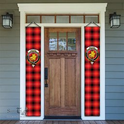 ScotsTee Shop Scottish MacIver Modern SC Tartan Front Porch Sign Set, Hanging Banner Set