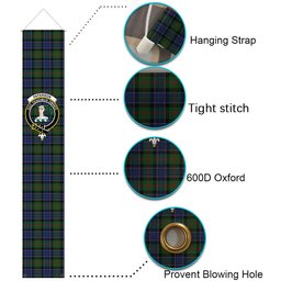 ScotsTee Shop Scottish Paterson Tartan Front Porch Sign Set, Hanging Banner Set