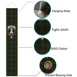 ScotsTee Shop Scottish McLean Hunting Tartan Front Porch Sign Set, Hanging Banner Set