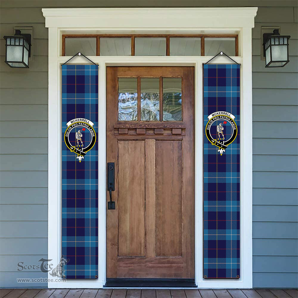 ScotsTee Shop Scottish McKerrell of Hillhouse Tartan Front Porch Sign Set, Hanging Banner Set