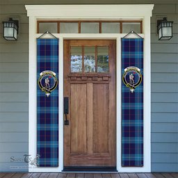 ScotsTee Shop Scottish McKerrell of Hillhouse Tartan Front Porch Sign Set, Hanging Banner Set