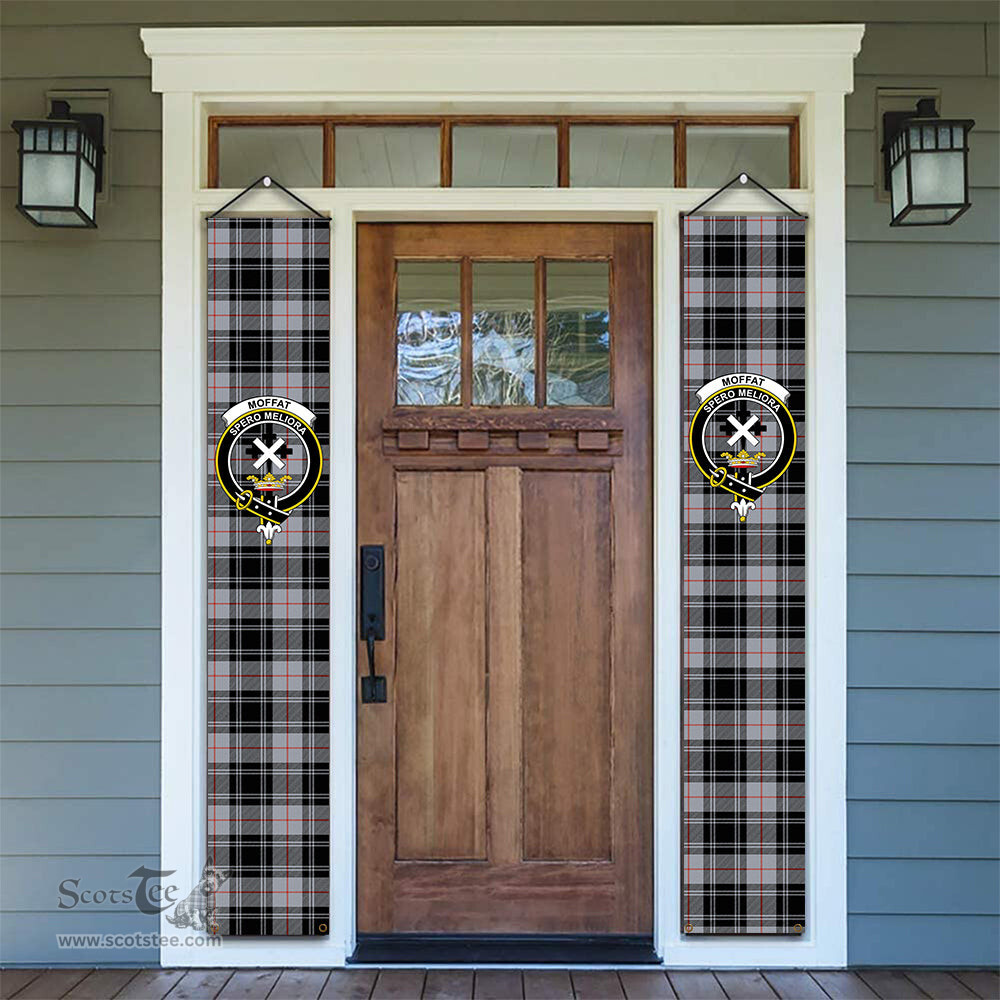 ScotsTee Shop Scottish Moffat Ancient Tartan Front Porch Sign Set, Hanging Banner Set