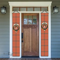ScotsTee Shop Scottish Ross David Ancient Tartan Front Porch Sign Set, Hanging Banner Set