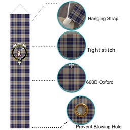 ScotsTee Shop Scottish MacRae of Conchra Tartan Front Porch Sign Set, Hanging Banner Set