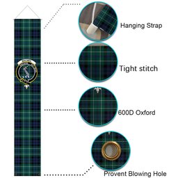 ScotsTee Shop Scottish MacNeill of Colonsay Modern Tartan Front Porch Sign Set, Hanging Banner Set