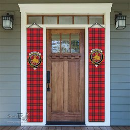 ScotsTee Shop Scottish McGillivray Modern Tartan Front Porch Sign Set, Hanging Banner Set
