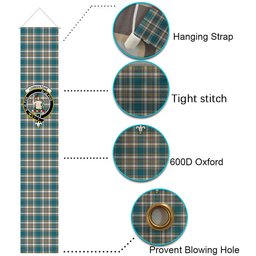 ScotsTee Shop Scottish Livingstone Dress Ancient Tartan Front Porch Sign Set, Hanging Banner Set