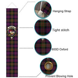 ScotsTee Shop Scottish McDonald Modern Tartan Front Porch Sign Set, Hanging Banner Set