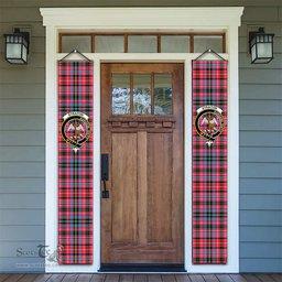 ScotsTee Shop Scottish Straiton Tartan Front Porch Sign Set, Hanging Banner Set