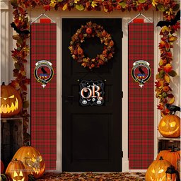ScotsTee Shop Scottish MacDonell of Keppach Tartan Front Porch Sign Set, Hanging Banner Set