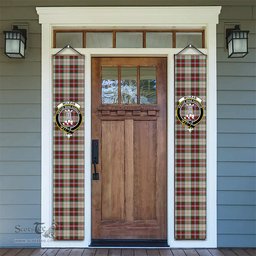 ScotsTee Shop Scottish McLean Dress Tartan Front Porch Sign Set, Hanging Banner Set