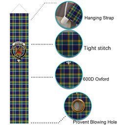 ScotsTee Shop Scottish Johnston Timothy Tartan Front Porch Sign Set, Hanging Banner Set