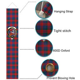 ScotsTee Shop Scottish Skene of Cromar Modern Tartan Front Porch Sign Set, Hanging Banner Set