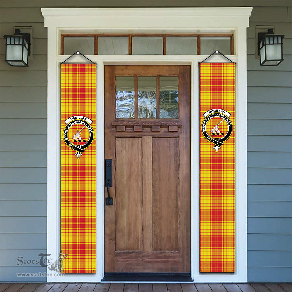 ScotsTee Shop Scottish McMillan Dress Modern Tartan Front Porch Sign Set, Hanging Banner Set