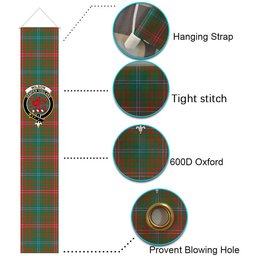 ScotsTee Shop Scottish Wilson Ancient Clan Tartan Front Porch Sign Set, Hanging Banner Set