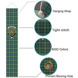 ScotsTee Shop Scottish McThomas Ancient Tartan Front Porch Sign Set, Hanging Banner Set