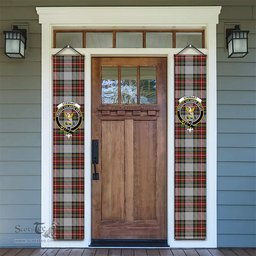 ScotsTee Shop Scottish Stewart Dress Tartan Front Porch Sign Set, Hanging Banner Set