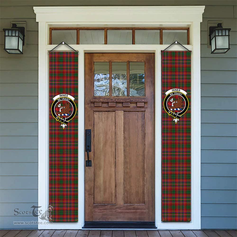 ScotsTee Shop Scottish Innes Tartan Front Porch Sign Set, Hanging Banner Set