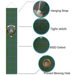 ScotsTee Shop Scottish Strange of Balkaskie Ancient Tartan Front Porch Sign Set, Hanging Banner Set