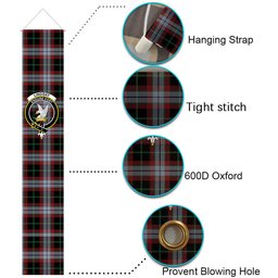 ScotsTee Shop Scottish Lindsay Hunting Ancient Tartan Front Porch Sign Set, Hanging Banner Set