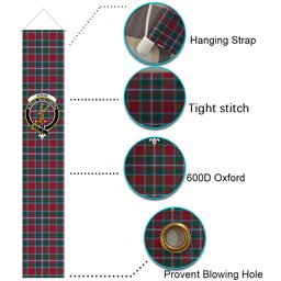 ScotsTee Shop Scottish Spens Modern Clan Tartan Front Porch Sign Set, Hanging Banner Set