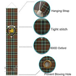 ScotsTee Shop Scottish Thomson Hunting Modern Tartan Front Porch Sign Set, Hanging Banner Set