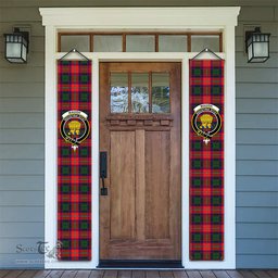 ScotsTee Shop Scottish Waugh Tartan Front Porch Sign Set, Hanging Banner Set
