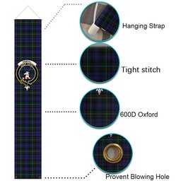 ScotsTee Shop Scottish Sempill Tartan Front Porch Sign Set, Hanging Banner Set