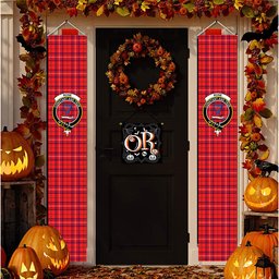 ScotsTee Shop Scottish Rose SC Tartan Front Porch Sign Set, Hanging Banner Set
