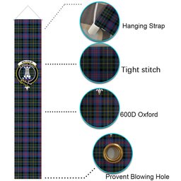 ScotsTee Shop Scottish Malcolm of Berwick Modern Tartan Front Porch Sign Set, Hanging Banner Set