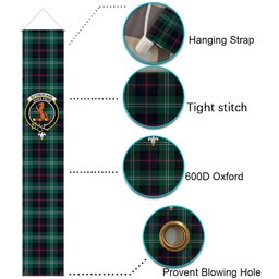 ScotsTee Shop Scottish Sutherland Old Modern Tartan Front Porch Sign Set, Hanging Banner Set