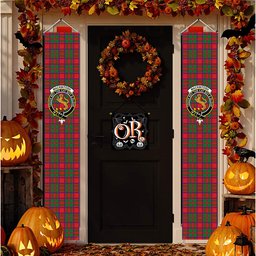 ScotsTee Shop Scottish MacKintosh Modern Tartan Front Porch Sign Set, Hanging Banner Set