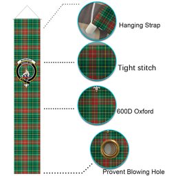 ScotsTee Shop Scottish Muirhead Modern Tartan Front Porch Sign Set, Hanging Banner Set