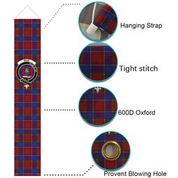 ScotsTee Shop Scottish Mair Tartan Front Porch Sign Set, Hanging Banner Set