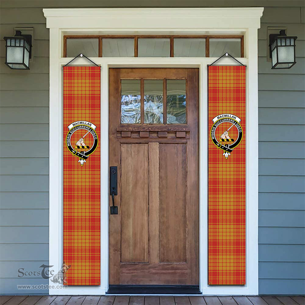 ScotsTee Shop Scottish MacMillan Dress Ancient Tartan Front Porch Sign Set, Hanging Banner Set
