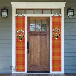 ScotsTee Shop Scottish MacMillan Dress Ancient Tartan Front Porch Sign Set, Hanging Banner Set